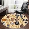 1pc Halloween Horror Icons Round Carpet, Made of Polyester,Perfect for Decorating Office Chairs, Living Rooms,fplt160