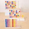 Holz Frucht Ringwurfspiel Farbe Form Zuordnungs Puzzle Spiel Buntes Perlen Kognition Frühe Lernspielzeuge Geschenk für Kinder