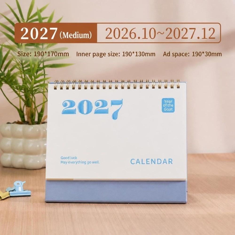 Minimalist Desktop Calendar 2027 Self-Discipline Tracker New Desk Calendar  Workspace