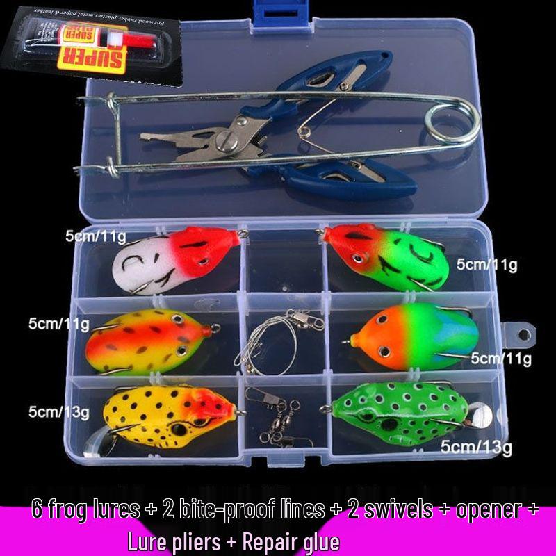 Schwimmende Froschköder Set: Weiche, Starke, Künstliche Froschköder mit Haken für Schwarzfisch
