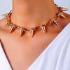 Punk Gothic Studded Rivet Spikes Necklace Vintage Hip Hop Necklace For Party Birthday Valentine's Day Lovers Gifts