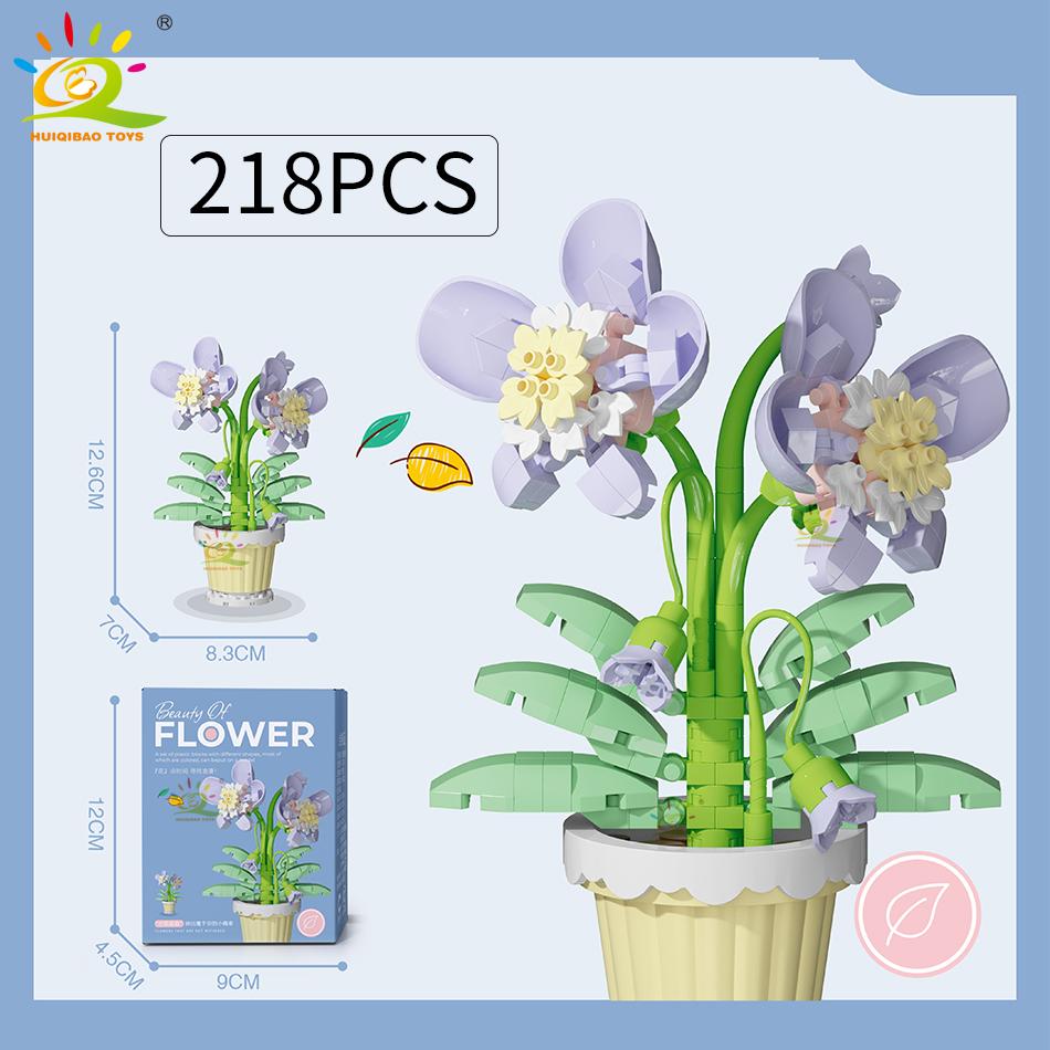 MOC Eternal Bouquet Micro Construction Blocks Flower Model DIY Home Desk Plant Decoration Assemble Block Toy Designed For Children