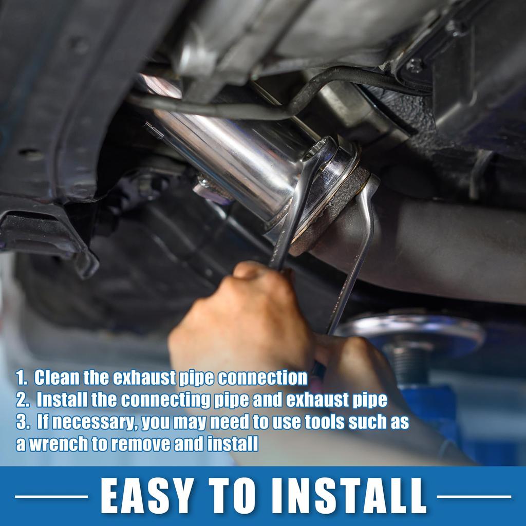 A ABSOPRO 90 Degree Steel Exhaust Elbow Pipe Bend Tube, Durable 63mm OD Modified