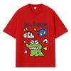 2026 Cartoon Crocodile Shinchan Batman Printed Graphic Y2k Harajuku Streetwear 100% Cotton T Shirt Casual Oversized Summer Men T-shirt