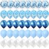 Blue Pink Purple Set Agate Marble Balloons Silver Confetti Balloon Wedding Valentine's Day Baby Shower Birthday Party Decoration 5