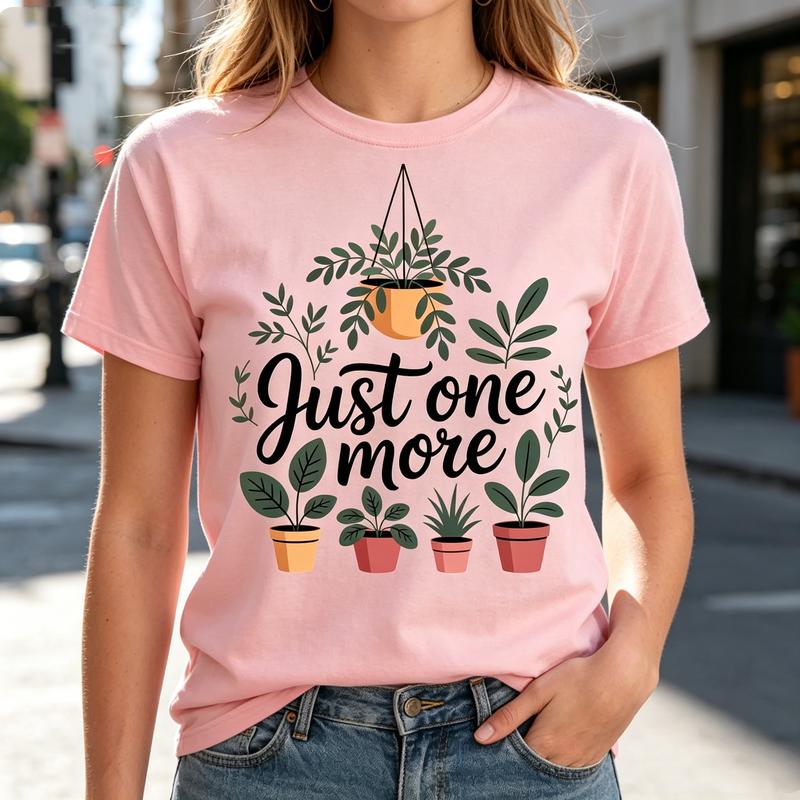 Graphic T Shirt Cute Plant Lover Print Tee Unisex Unisex Soft Cotton Crew Neck Short Sleeve Trendy Streetwear Gift Tops Plant Moms