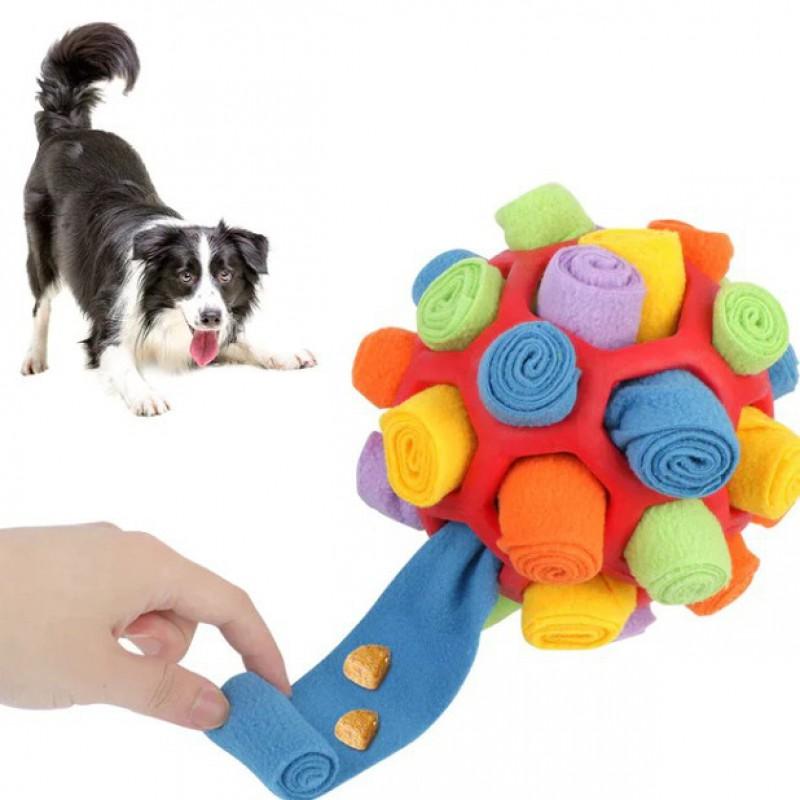 Interactive Dog Snuffle Ball Toy TPR Hollow Treat Dispensing Puzzle Mental Stimulation Anti-Destructive Behavior