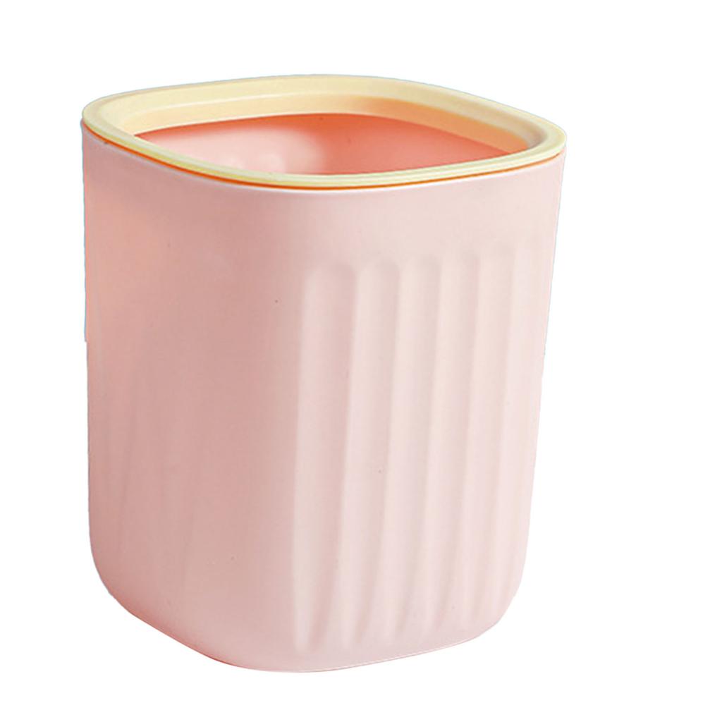Desktop Trash Can with Pressure Ring Fashionable Desk Countertop Trash Bin for Dormitory Office