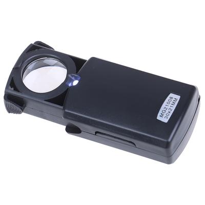1Pcs Black Pull Automatic Pop Up Jewelry Magnifier With Led Light