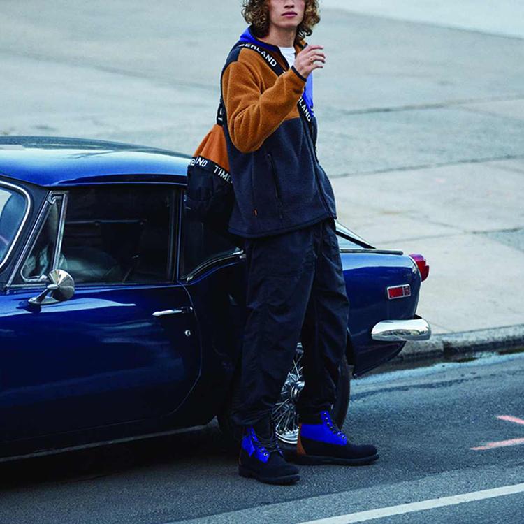 Timberland Warm Fleece Color Block Logo Jacket Men Jackets Rubber A24A5-CD5