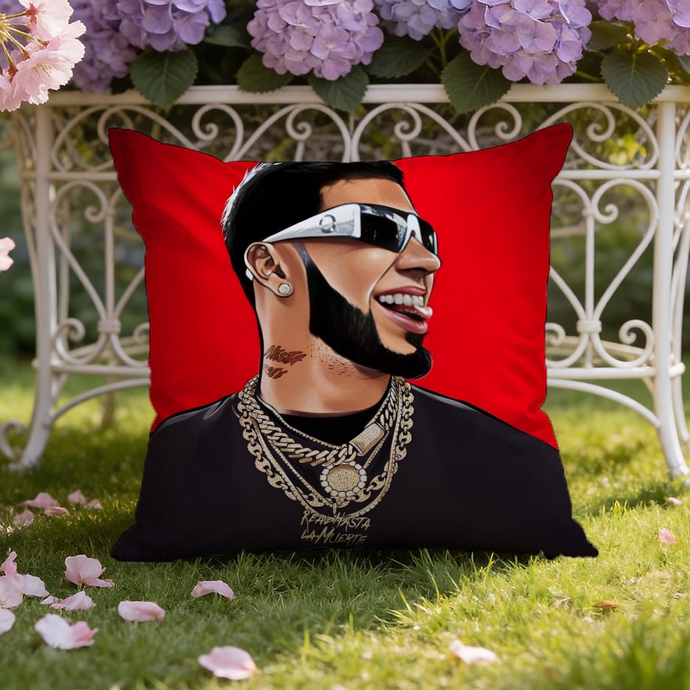 Rapper A-Anuel AA Cushion Cover Home & Car Dual-Scene Pillow Cover: Reversible for Premium Comfort