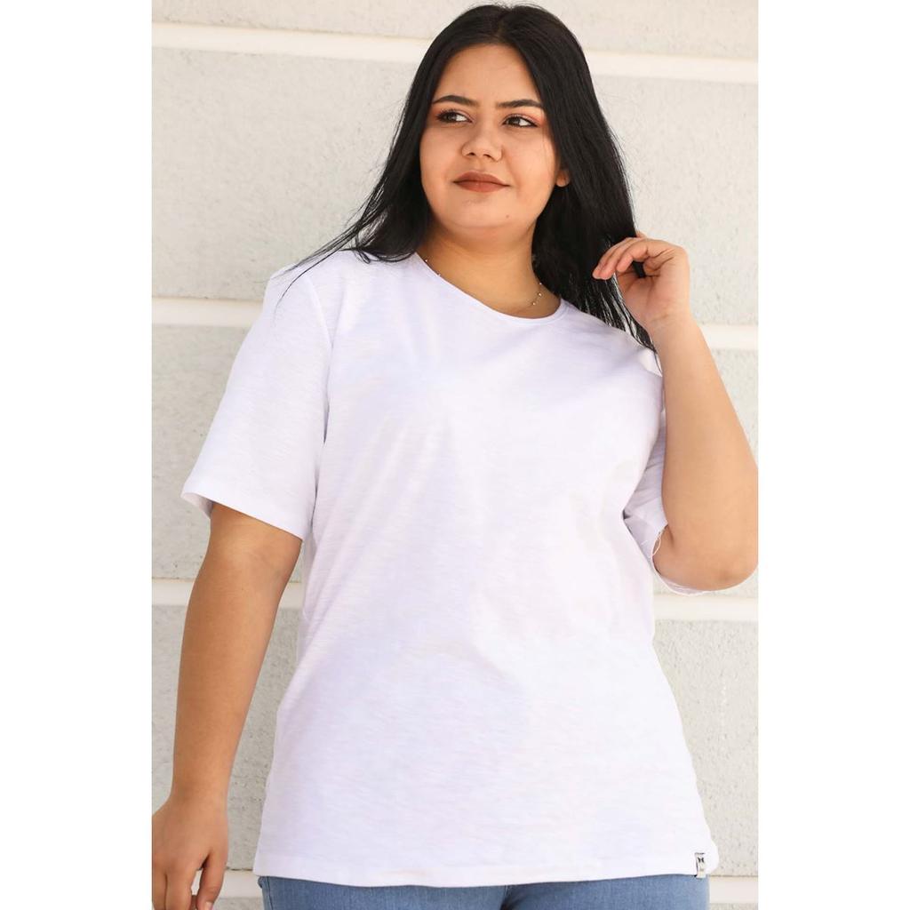 Camiseta blanca de talla grande comprar a buen precio — entrega gratuita,  reseñas reales con fotos — Joom