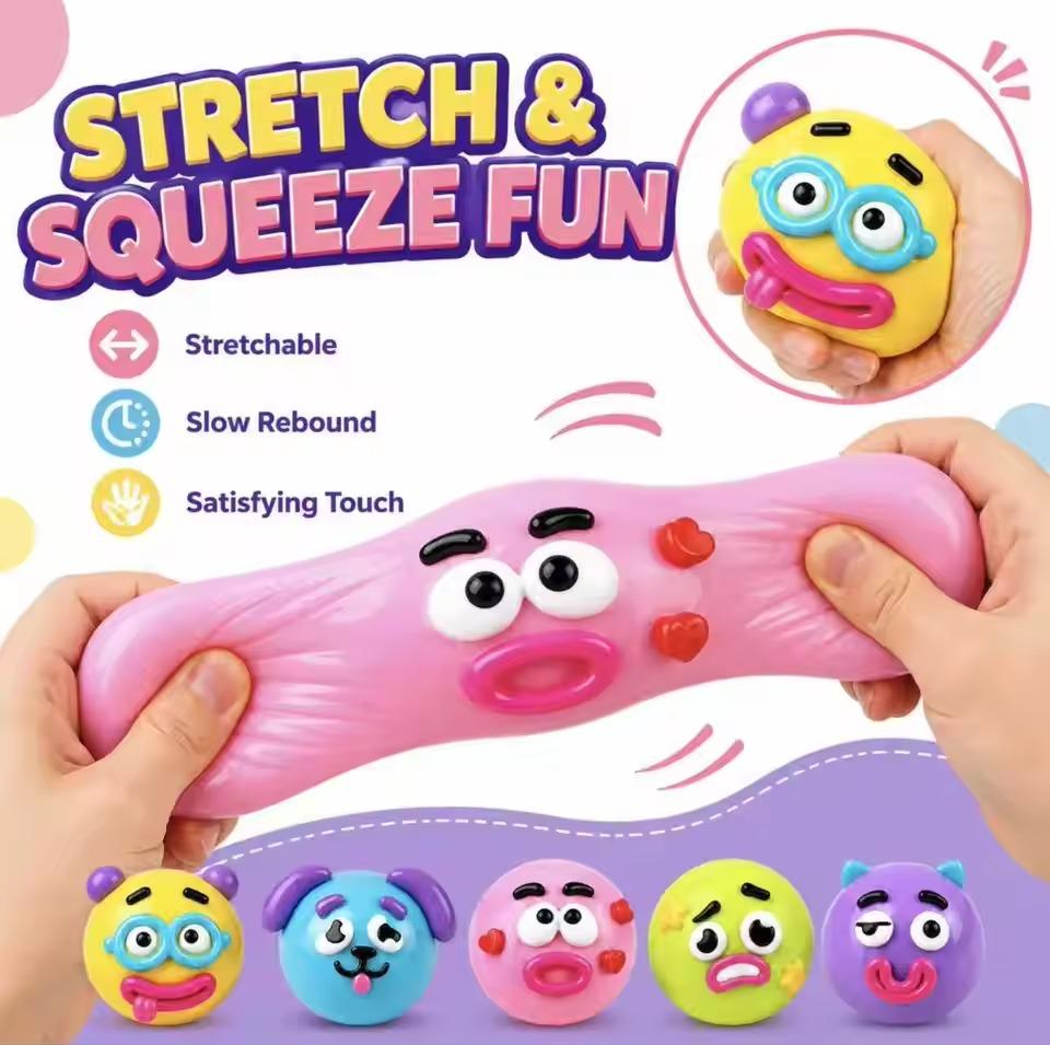 Smushers Squishy Curiosidades Divertidas Cara de Perro Intercambio Squishy Juguete Blando Moldeable Lindo Rebote Lento Juguete para Apretar, Regalo Sensorial Relajante