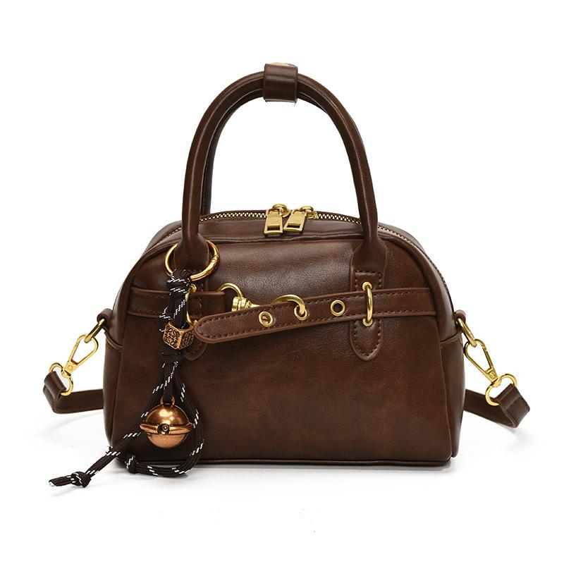 Wholesale New Design High Sense Fashion Niche Design Sense Portable Boston Bag Solid Color Versatile Messenger Women's Bag