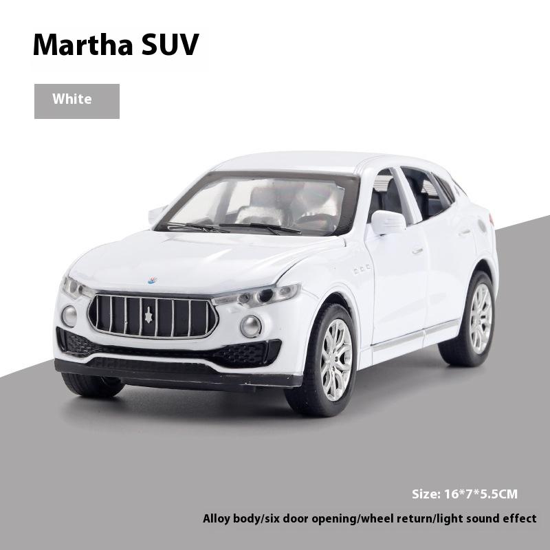Modello di Auto in Lega SUV Maserati Levante Scala 1/32 Diecast Metallo Giocattolo Suono e Luce Giocattolo a Retrazione Collezione Auto in Miniatura Giocattoli Regalo