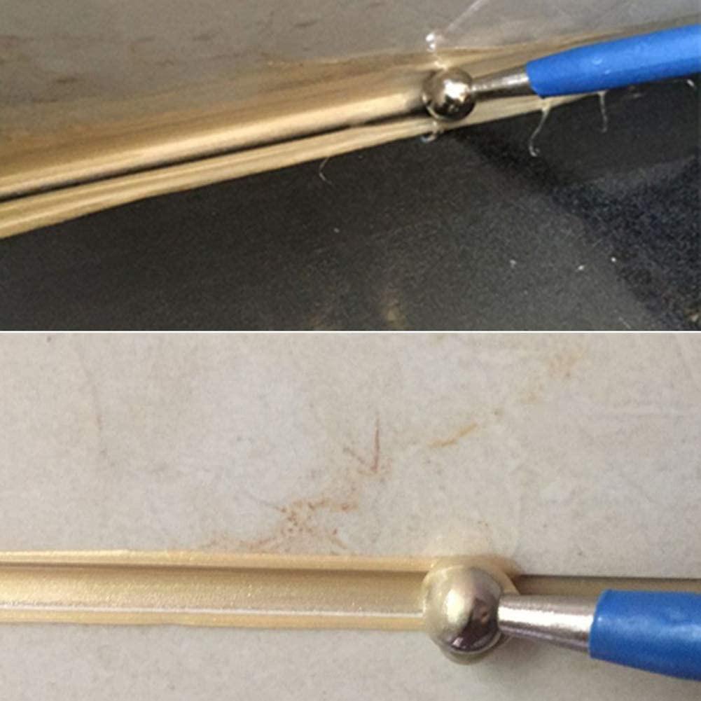 Multi-functional Caulking Tool Set with Stainless Steel Scraper and Grouting Ball for Sealant and Tile Joint Cleaning