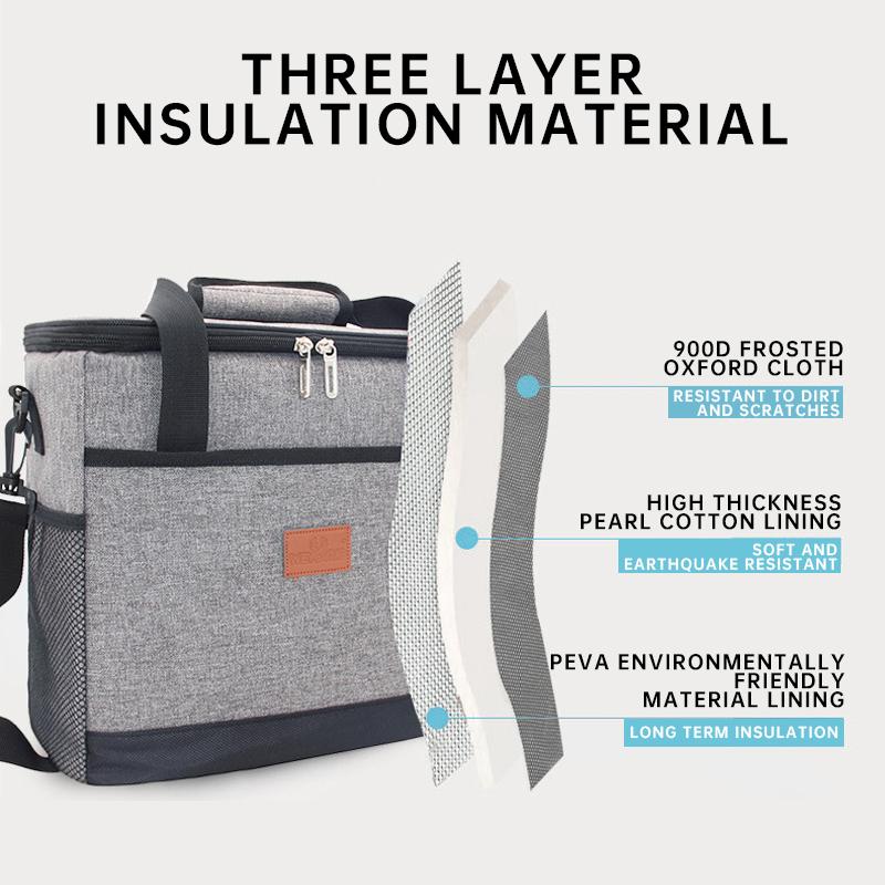 15L/25L outdoor picnic portable handheld insulation bag,Oxford cloth waterproof freezing bag,camping refrigeration bag,lunch bag