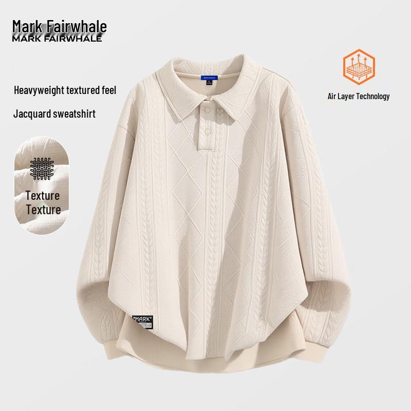 Mark Fairwhale Men's Heavyweight Air-Layer Polo Sweatshirt