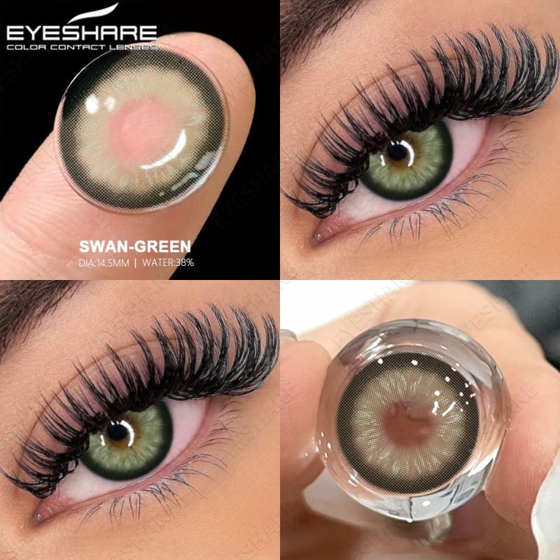 EYESHARE 1 Pair PATTAYA Brown Contact Lenses for Eyes 14.2mm Natural Lenses Yearly Use Cosmetics Pupil