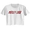 Motley Crue Rockband Logo Damen Crop T-Shirt Album Konzert Festival Top Merch