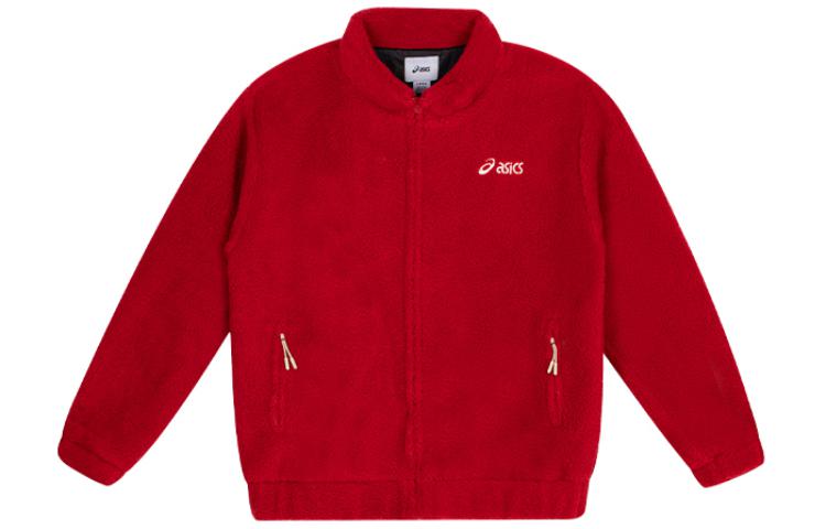 ASICS Jackets Unisex Red Stand Collar Moderate Other 2203A201-600 L