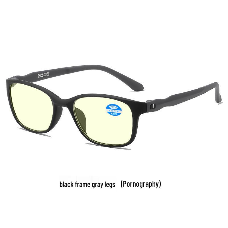 Ultra-light Auto-Adjusting Anti-Blue Light Reading Glasses with Night Vision for Men and Women, Black Tech.