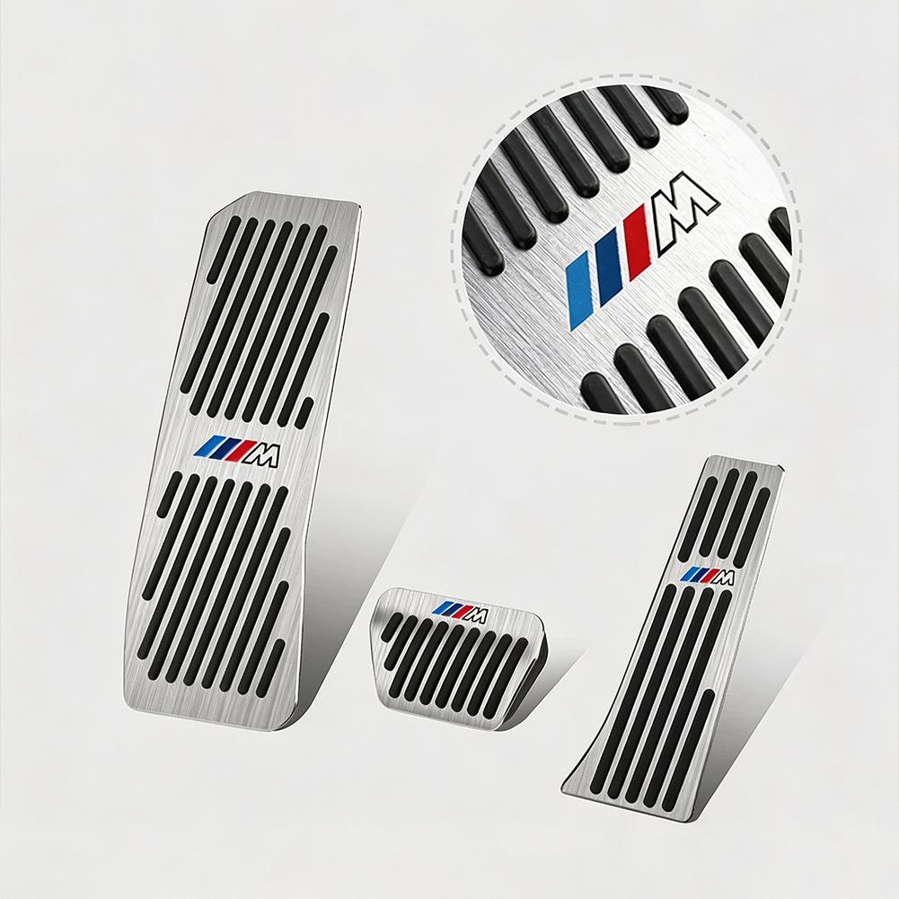 2/3Pcs M Power Pedal Cover Aluminum Alloy Non-Slip Accessories For BMW M G80 G06 G07 G42 G14 G15 G16 F82 F20 F21 F83 M2 Stickers CGLWZ1
