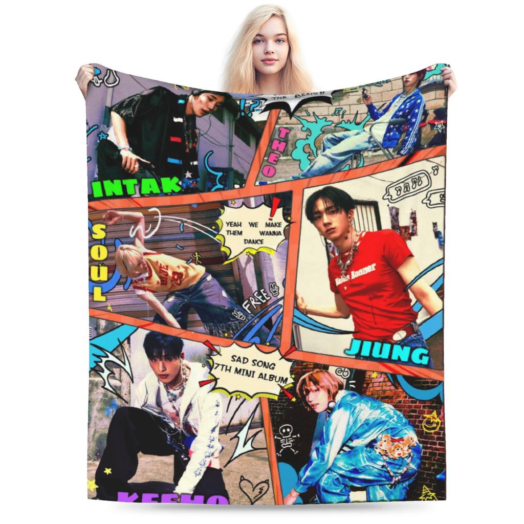 DUH! P1Harmony Kpop Music Album Blankets Lightweight Thin Flannel Comfortable Gift  Throw Blankets Bedspreads