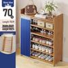 Bamboo Multi-layer Shoe Rack with Dust Cover
