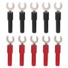 10pcs Fork Spade Wire Connectors PVC Brass Material 6mm 0.2in Y Type 4mm 0.2in Hole U Type Banana Plug Maximum.10A