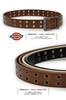 Dickies Faux Leather Eyelet Double Pin Belt for Black Men,