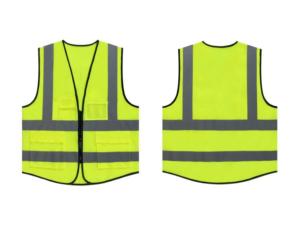 Reflective Safety Vest with Printed Logo for Construction and Traffic Protection