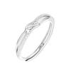 Women's S999 Sterling Silver Starry Knotted Ring - Light Luxury, Adjustable Open Design, Perfect for Index Finger or Best Friend Gift