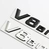 3D Chrome Black V8 V12 BITURBO Lettering Fender Emblem Badge Sticker for Mercedes Benz AMG logo E63 CL63 CLS63 G63 ML63 S63 SL63 AX1
