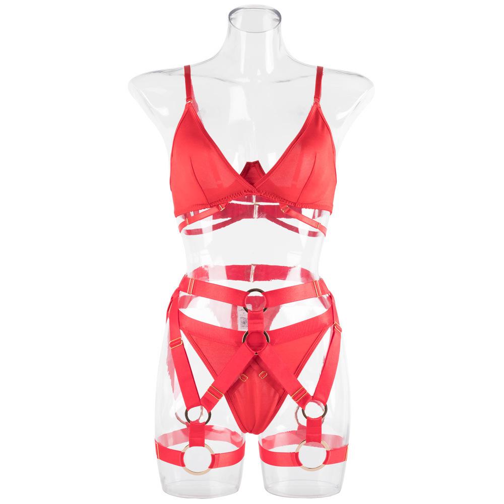 European Motorcycle Chain Garter Lingerie Set for Women