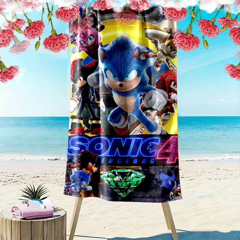 SONIC Beach Towel Perfect for Travel, Outdoor Activities, Swimming, Camping, Hiking