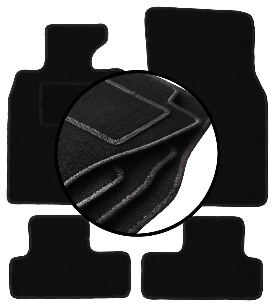 Complete set of velour floor mats for: Mini Cooper R56 hatchback (2006-2013)