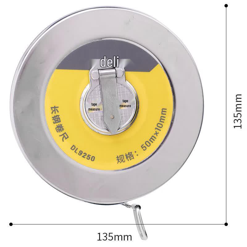 Deli 50m Disc Steel Tape Measure