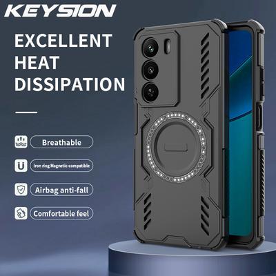 KEYSION Κούφωτη Θήκη Απαγωγής Θερμότητας για Realme C71 Σιλικόνη+PC Μαγνητική Ψύξη Αντικραδασμική Πίσω Κάλυψη Τηλεφώνου για OPPO Realme C71