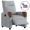 Electric Reclining Armchair, Light Grey, Upholstered In Fabric