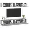 VidaXL Wall-mounted TV Cabinets 4 Pcs Sonoma Grey 100x30x30 Cm 3114196