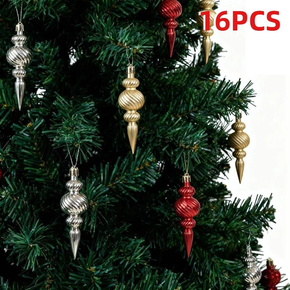 16Pcs 16Pcs/Box Christmas Hanging Balls with Hanging Rope Xmas Tree Party Decorations Holiday