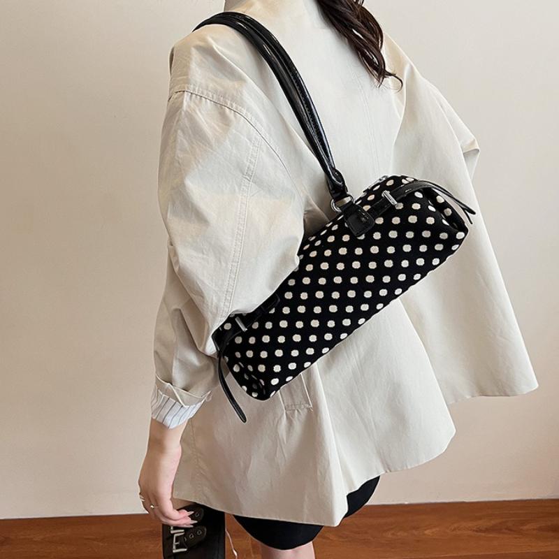Fashion Dot Shoulder Bag New Design Sausage Armpit Bag Luxurious PU Round Dot Dot Shoulder Armpit Bag High-end Women Handbag