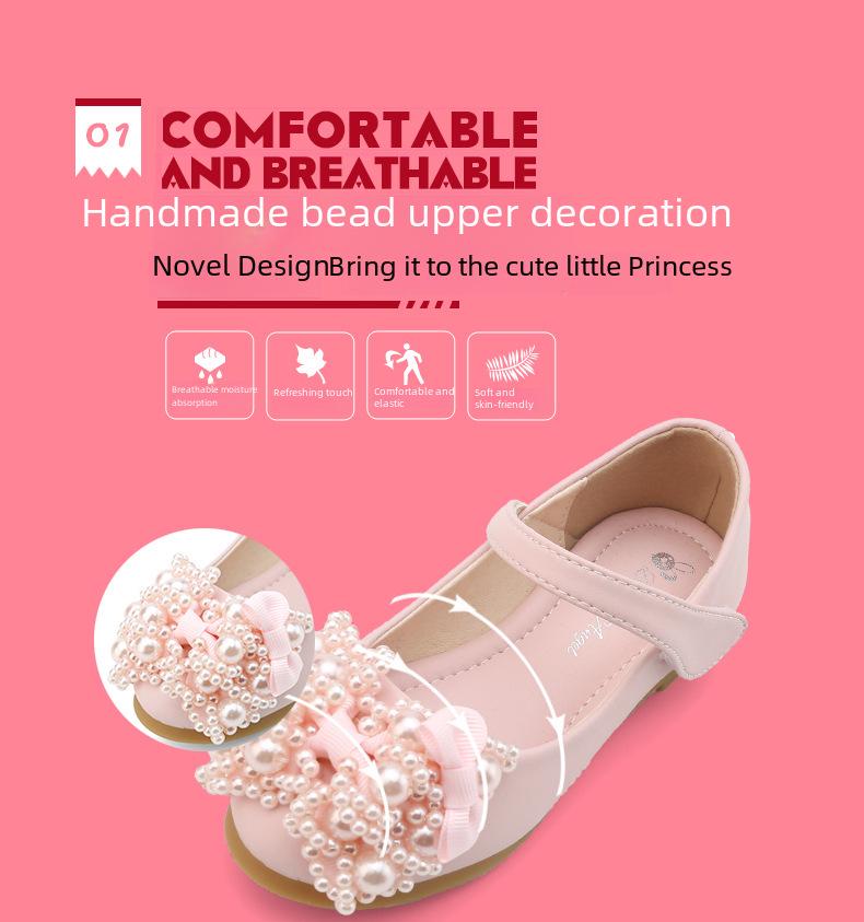 Pantofi de rochie din piele cu talpă moale pentru fete - moale de primăvară și toamnă pentru bebeluși și copii, perfecte pentru ținute de dans și prințesă.