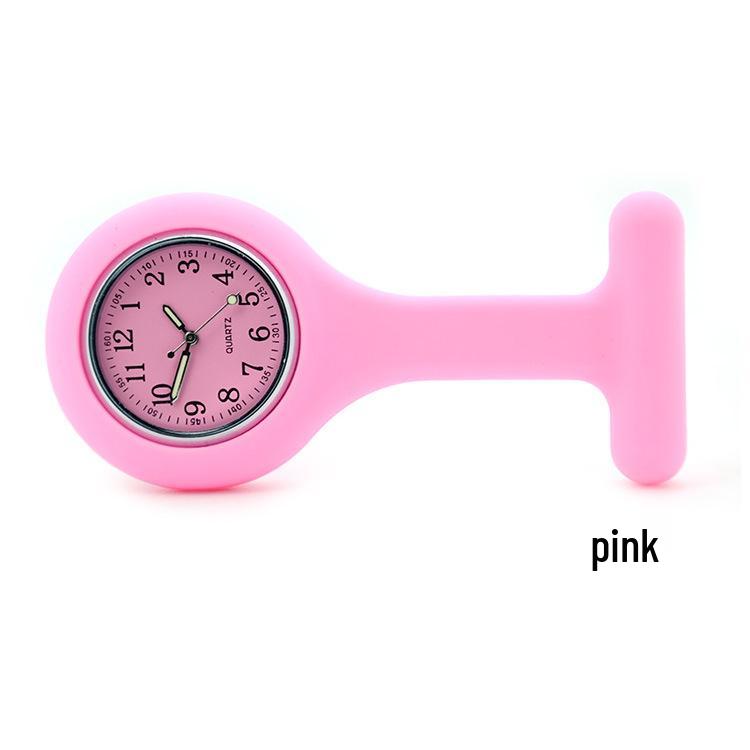 Luminous Silicone Nurse Pendant Watch with Color Dial for Hospital Use