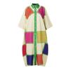 Rochii Maxi Casual Largi cu Imprimeu, Mânecă Lungă, Guler Rever, Mărimi Mari pentru Femei, Kaftan