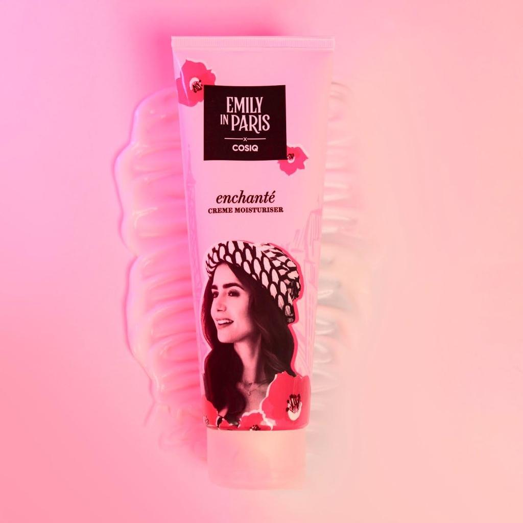 Cos-IQ Emily In Paris Enchante Soft Light Moisturizer Cream 200ml Daily Hydration Face Hand And Body Skin Care Lotion