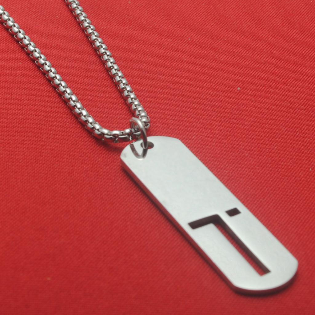 Titanium Steel English Letter Pendant Stainless Steel Unisex Versatile Fashion Accessories Couple Jewelry Necklace