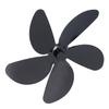 Ventilatorflügel Ersatz Kamin Aluminiumlegierung Flügel Schwarz Universal Ofenventilatorflügel 5 Flügel