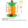 Carrot Balance Tower Toy with Mini Rabbit Logic Thinking Focus Training Kids Interactive Balance Board Game Toddlers Educational Balance Toy